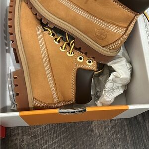 Timberland Brown Rubber Sole Boots